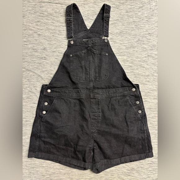 Old Navy Denim - Old Navy Black Denim Short Overalls
